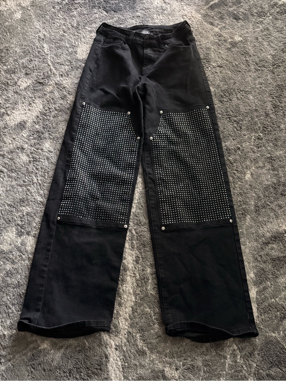 AKIRA Black Denim Pants with Subtle Stitch Detail